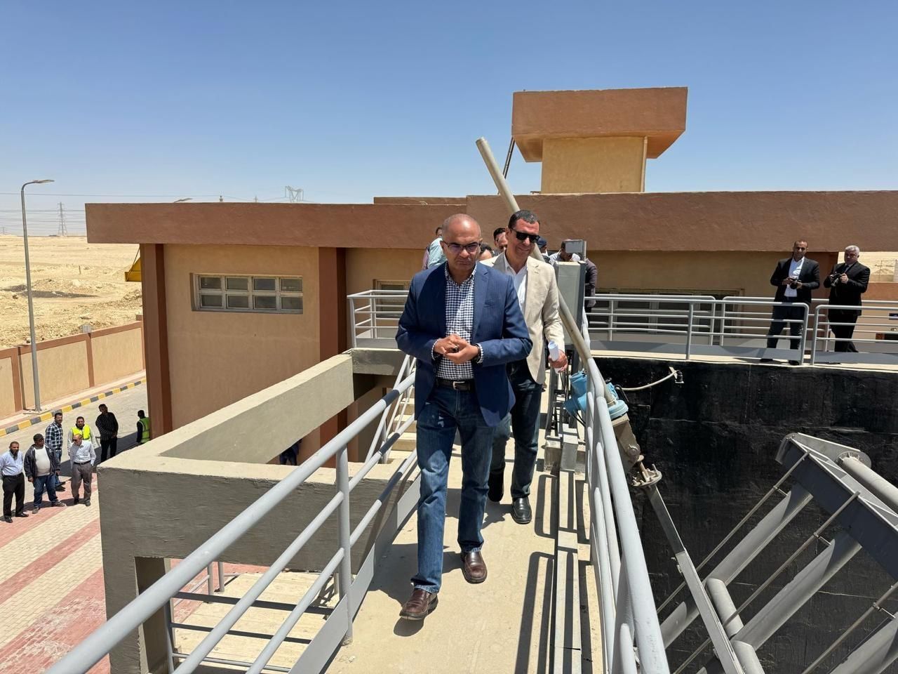 Al-Brumbul Wastewater Treatment Plant: Handover inspection over the treatment basins